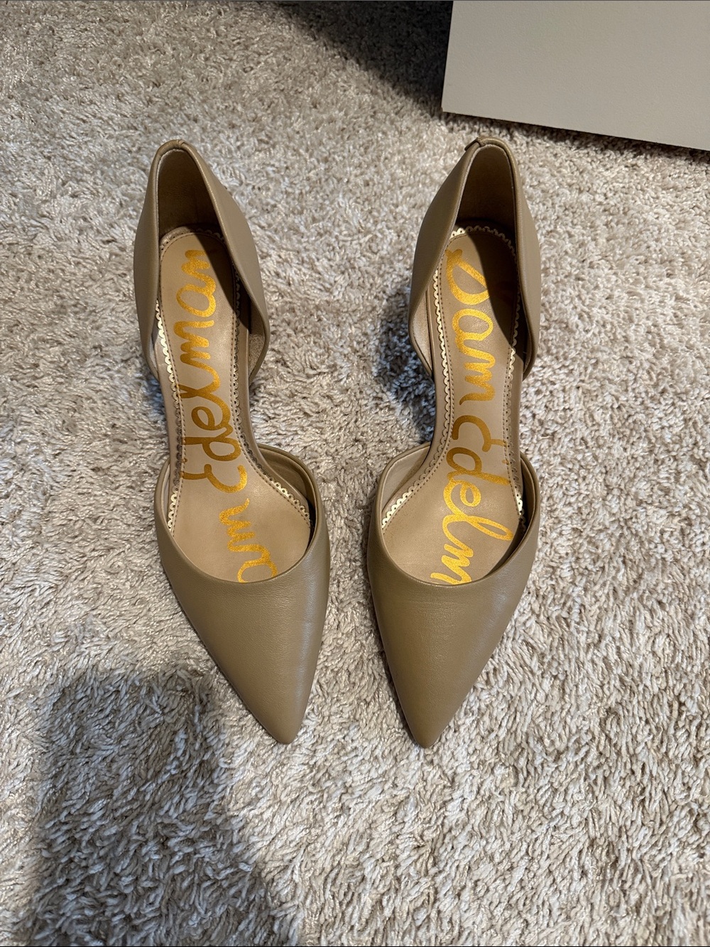 Sam Edelman Nude Pointed-Toe D'Orsay Pumps